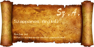 Szappanos Anikó névjegykártya